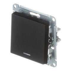 Переключатель Systeme Electric AtlasDesign одноклавишный встраиваемый карбон с подсветкой (ATN001063) - фото 5