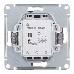 Выключатель Systeme Electric AtlasDesign трехклавишный встраиваемый карбон (ATN001031) - фото 3