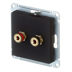 Розетка аудио Systeme Electric AtlasDesign встраиваемая карбон (ATN001087) - фото 4