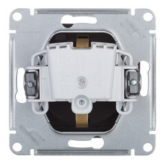 Розетка Systeme Electric AtlasDesign встраиваемая карбон со шторками с крышкой (ATN001046) - фото 3