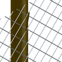 Столб для рабицы d42-45 2,3 м грунт красно-коричневый - фото 2