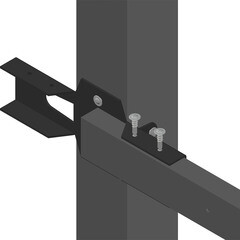 Лага для забора 40х20х1,5 мм 2,5 м графитовый серый RAL 7024 - фото 2