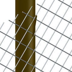 Столб для рабицы d42-45 мм 2,25 м грунт-эмаль зеленый - фото 2