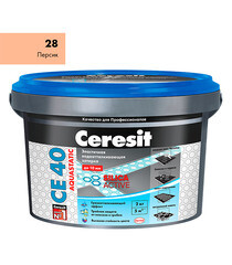 Затирка цементная Церезит CE 40 aquastatic 28 персик 2 кг