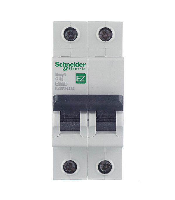 Изображение товара Автоматический выключатель модульный Schneider Electric Easy9 2P 32А тип C 4,5 кА