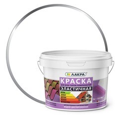 Краска эластичная Лакра для всех типов поверхностей белая 3 кг