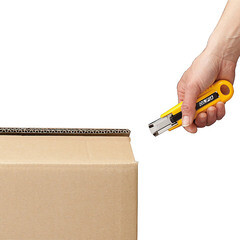 Нож строительный Olfa 18 мм с трапециевидным выдвижным лезвием двухкомпонентный корпус с возвратной пружиной - фото 2