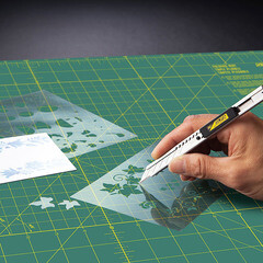 Нож строительный Olfa 9 мм с ломающимся лезвием стальной корпус для графических работ - фото 4