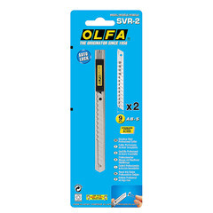 Нож строительный Olfa 9 мм с ломающимся лезвием стальной корпус - фото 4