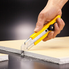 Нож строительный Olfa 25 мм с ломающимся лезвием двухкомпонентный корпус с резиновыми накладками - фото 6