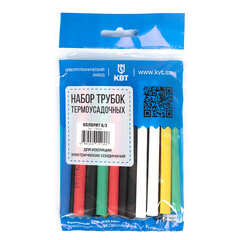 Изображение товара Трубка термоусадочная КВТ Колорит ТНТ нг 6/3 мм 100 мм 6 цветов (20 шт.)