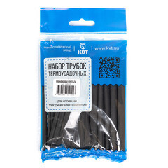 Трубка термоусадочная КВТ Монохром Мульти ТНТ нг 4/2-8/4 мм 100 мм черная (30 шт.) - фото 1