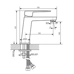 Смеситель для раковины Lavelly Origin однорычажный хром (672212) - фото 5
