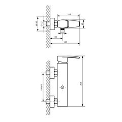 Смеситель для душа без излива Lavelly Right хром без лейки однорычажный (672242) - фото 4