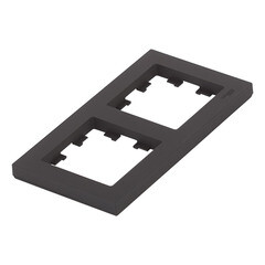 Рамка Systeme Electric AtlasDesign двухместная карбон (ATN001002) - фото 5