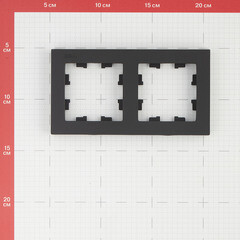 Рамка Systeme Electric AtlasDesign двухместная карбон (ATN001002) - фото 4