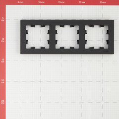 Рамка Systeme Electric AtlasDesign трехместная карбон (ATN001003) - фото 3