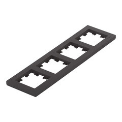 Рамка Systeme Electric AtlasDesign четырехместная карбон (ATN001004) - фото 5