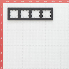 Рамка Systeme Electric AtlasDesign четырехместная карбон (ATN001004) - фото 4