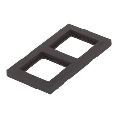 Рамка Systeme Electric AtlasDesign Aqua двухместная карбон (ATN441002) - фото 3