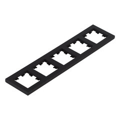 Рамка Systeme Electric AtlasDesign пятиместная карбон (ATN001005) - фото 4