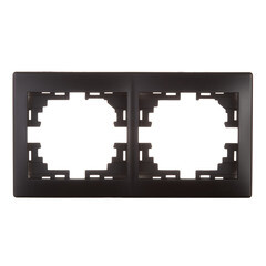 Рамка Lezard Mira двухместная черный бархат (701-4200-147) - фото 1