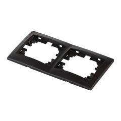 Рамка Lezard Mira двухместная черный бархат (701-4200-147) - фото 4