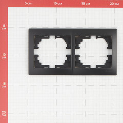 Рамка Lezard Mira двухместная черный бархат (701-4200-147) - фото 2
