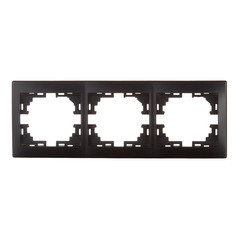 Изображение товара Рамка Lezard Mira трехместная черный бархат (701-4200-148)