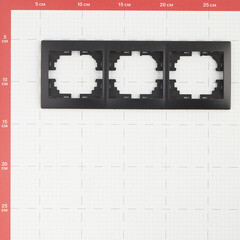 Рамка Lezard Mira трехместная черный бархат (701-4200-148) - фото 3