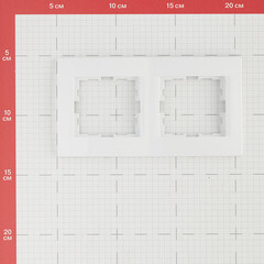 Рамка Lezard Karina двухместная белая (707-0200-147) - фото 2