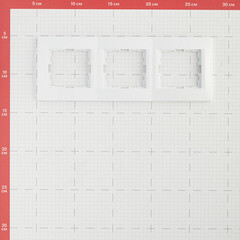 Рамка Lezard Karina трехместная белая (707-0200-148) - фото 2