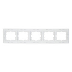Рамка Lezard Karina пятиместная белая (707-0200-150) - фото 3