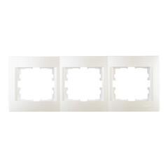 Рамка Lezard Karina трехместная жемчужно-белая (707-3000-148) - фото 1