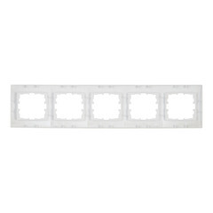 Рамка Lezard Karina пятиместная жемчужно-белая (707-3000-150) - фото 3