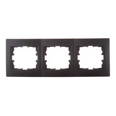 Рамка Lezard Karina трехместная черный бархат (707-4200-148) - фото 1