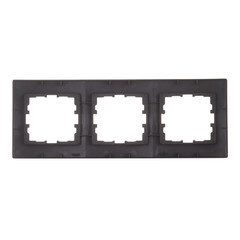 Рамка Lezard Karina трехместная черный бархат (707-4200-148) - фото 4