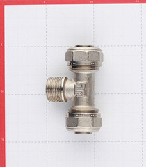 Тройник 26 обж(ц) х 3/4 НР(ш) х 26 обж(ц) - фото 2