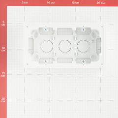 Коробка монтажная Simon 24 Harmonie двухместная накладная белая (2400752-030) - фото 4