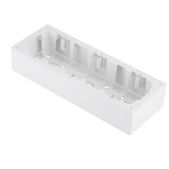 Коробка монтажная Simon 24 Harmonie трехместная накладная белая (2400753-030) - фото 5