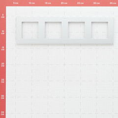 Рамка Simon 24 Harmonie четырехместная алюминий (2400640-033) - фото 2
