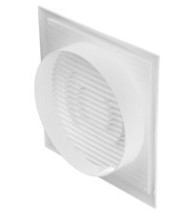 Решетка вентиляционная пластиковая торцевая Era РСФ 200х200 мм с фланцем d160 мм белая - фото 3
