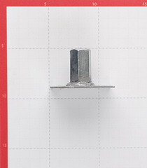 Пластина опорная оцинкованная 60х60х2 мм с гайкой М12 - фото 2