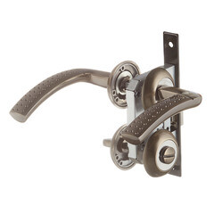 Комплект фурнитуры для двери Corsa Deco Rowan с замком и фиксатором круглая розетка античная бронза - фото 4