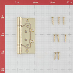 Петля Corsa Deco бабочка универсальная неразъемная 100х75 мм латунь - фото 2
