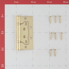 Петля Corsa Deco бабочка универсальная неразъемная 100х75 мм золото - фото 2