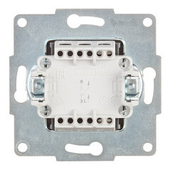 Выключатель Lezard Karina одноклавишный встраиваемый белый (707-0288-100) - фото 2