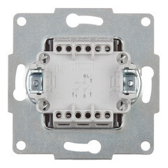 Выключатель Lezard Karina двухклавишный встраиваемый белый (707-0288-101) - фото 4