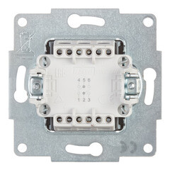 Переключатель Lezard Karina двухклавишный встраиваемый белый (707-0288-106) - фото 2