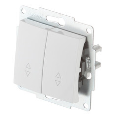 Переключатель Lezard Karina двухклавишный встраиваемый белый (707-0288-106) - фото 3